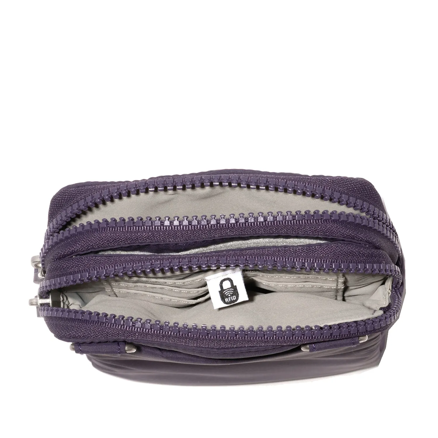 Baggallini Modern Take Two Rfid Crossbody Plum Twilight Puff