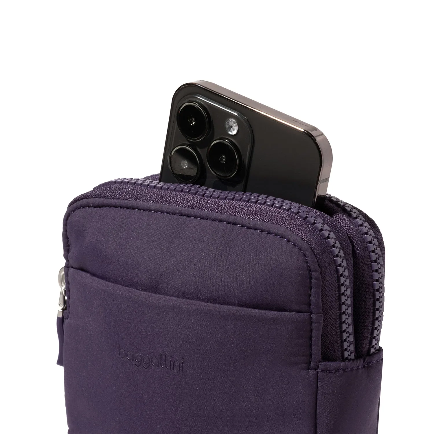 Baggallini Modern Take Two Rfid Crossbody Plum Twilight Puff